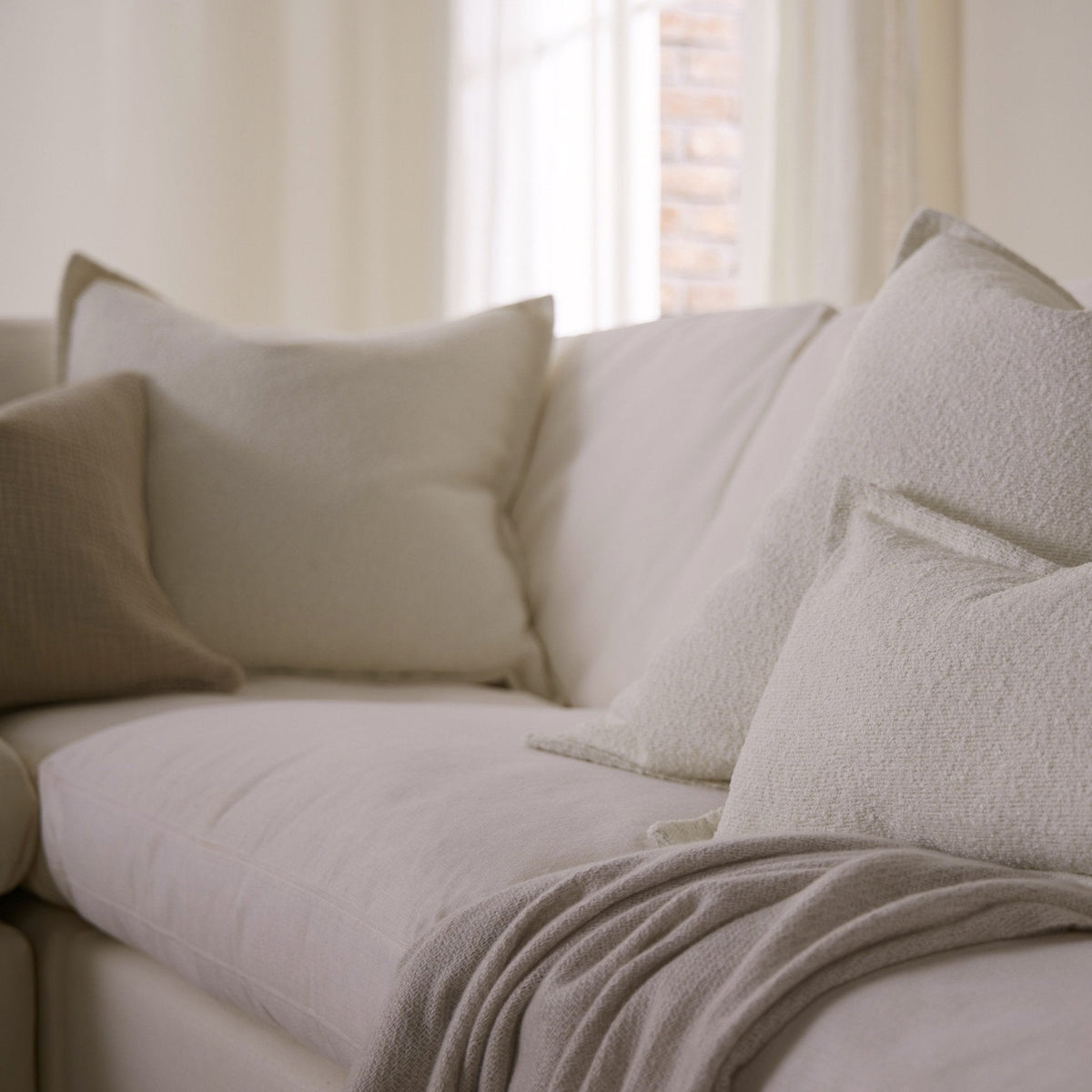 Cairo Feather 3 Seater Sofa - Vanilla - DUSK