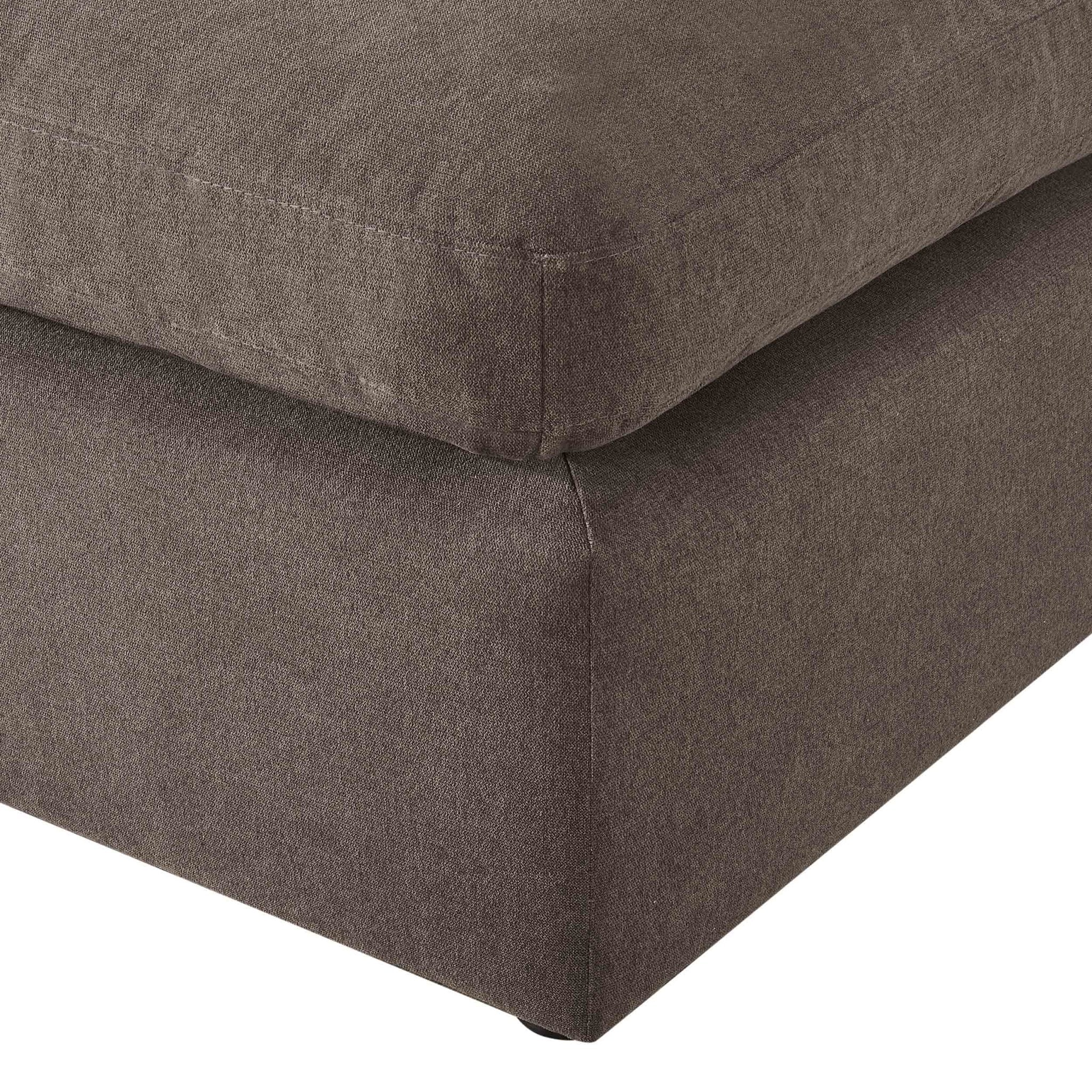 Cairo Feather Pouffe - Chocolate - DUSK