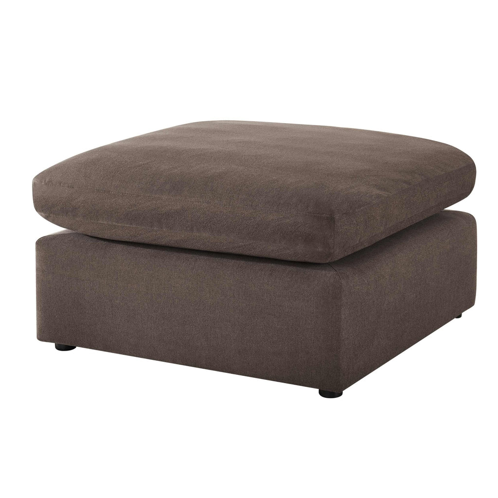 Cairo Feather Pouffe - Chocolate - DUSK
