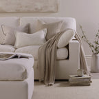 Cairo Feather Pouffe - Vanilla - DUSK