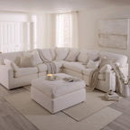 Cairo Feather Pouffe - Vanilla - DUSK
