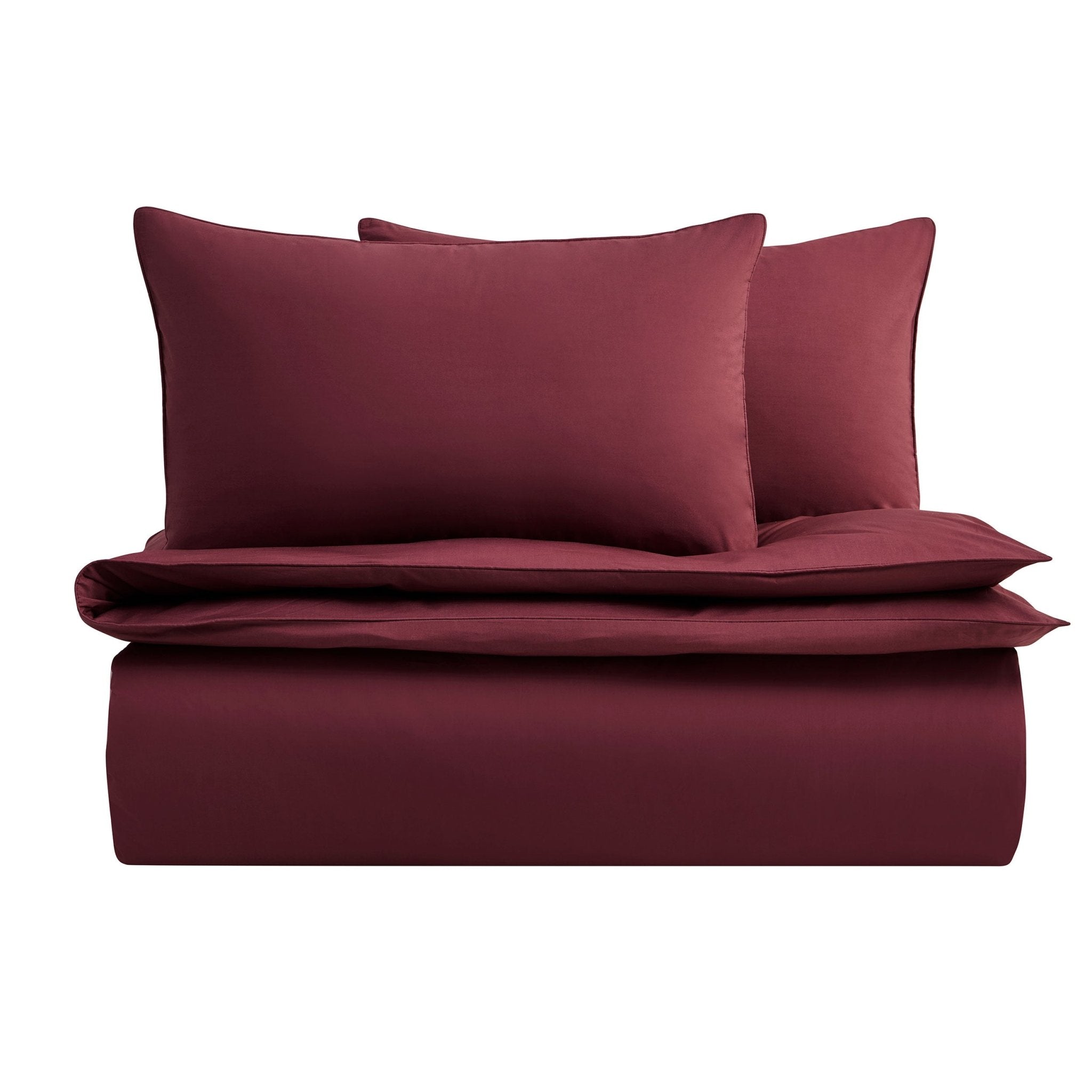 Cambridge Piped Edge 200 Thread Count Duvet Cover - Dark Berry - DUSK