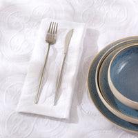 Cannes Matelassé 300 Thread Count Set of 4 Napkins - White - DUSK