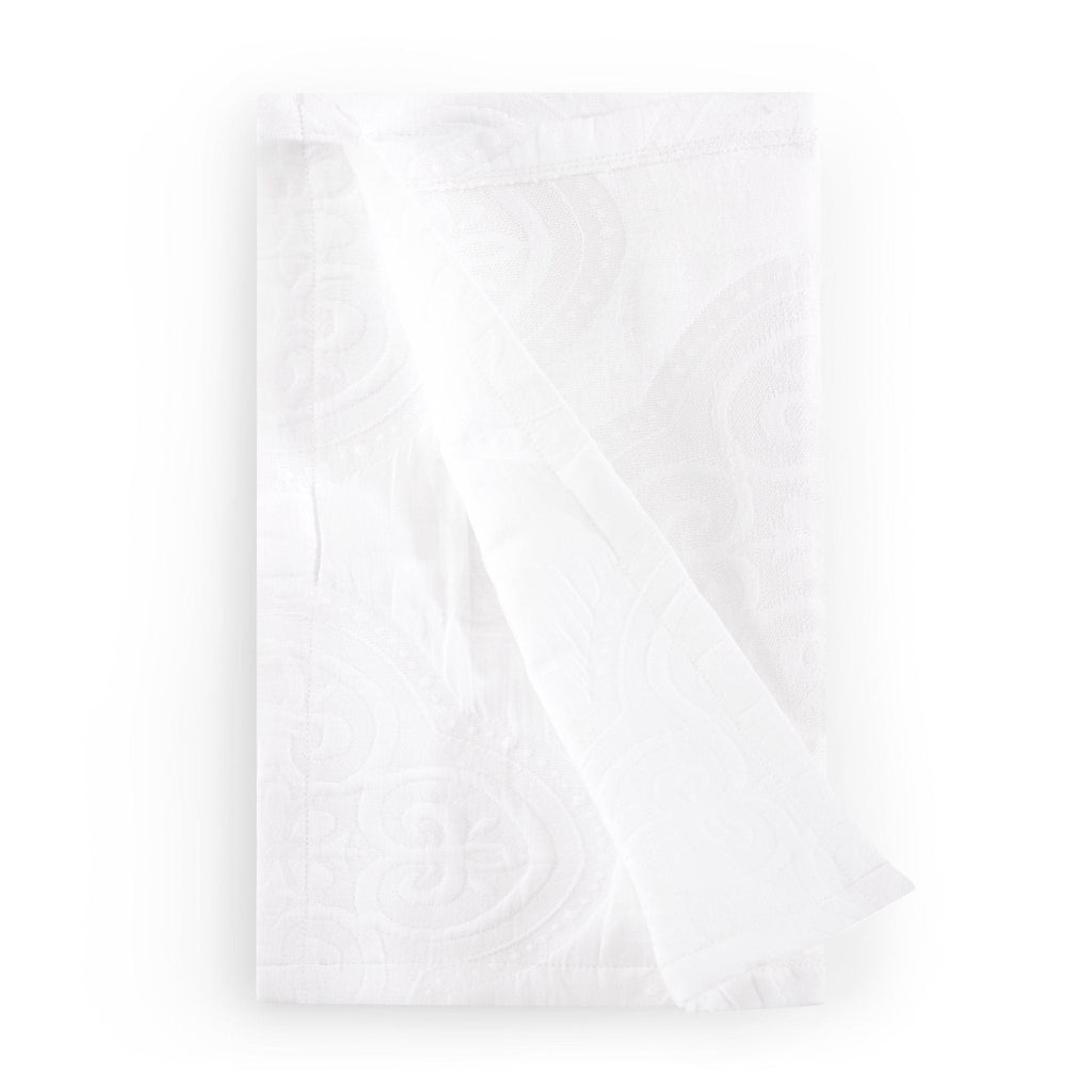Cannes Matelassé 300 Thread Count Set of 4 Napkins - White - DUSK