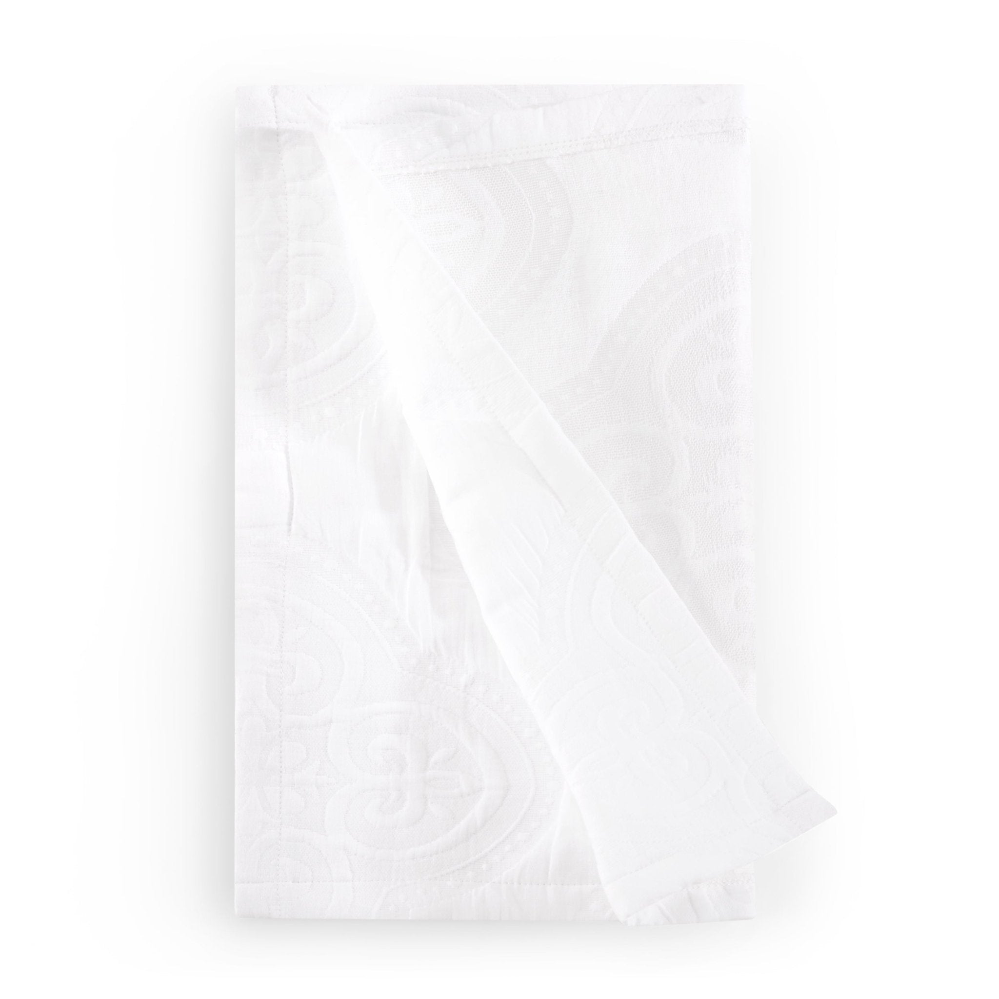 Cannes Matelassé 300 Thread Count Set of 4 Napkins - White - DUSK