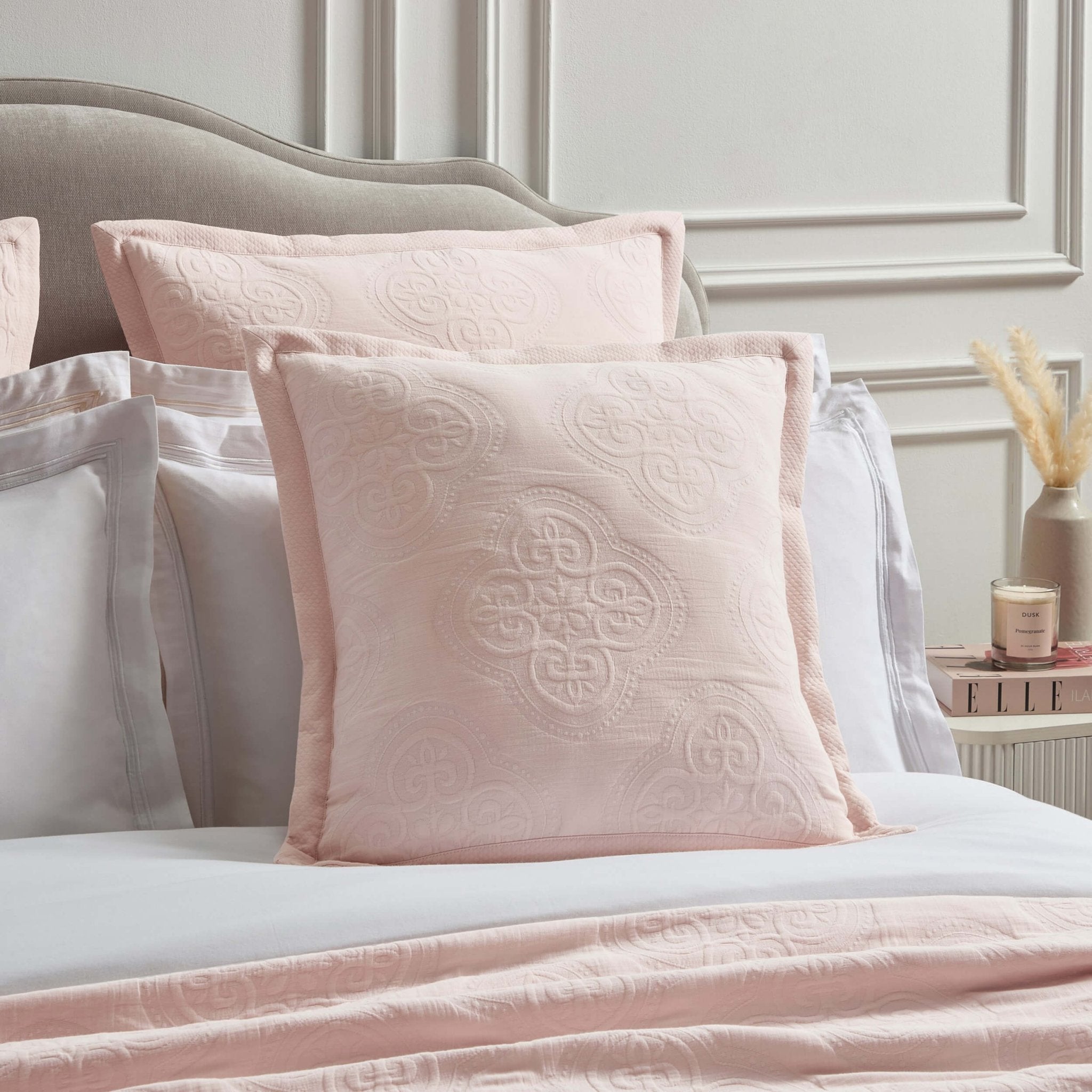 Cannes Matelassé Cushion Cover - Ballet Slipper - DUSK