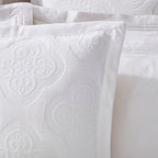Cannes Matelassé Cushion Cover - White - DUSK