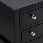 Carolina 2 Drawer Bedside Table - Black - DUSK