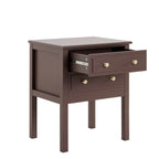 Carolina 2 Drawer Bedside Table - Mocha - DUSK