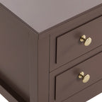 Carolina 2 Drawer Bedside Table - Mocha - DUSK