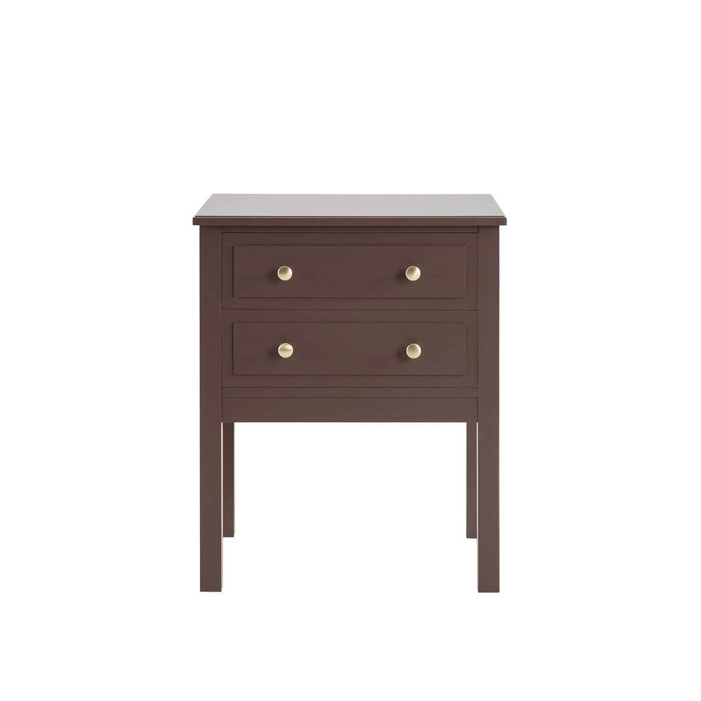 Carolina 2 Drawer Bedside Table - Mocha - DUSK