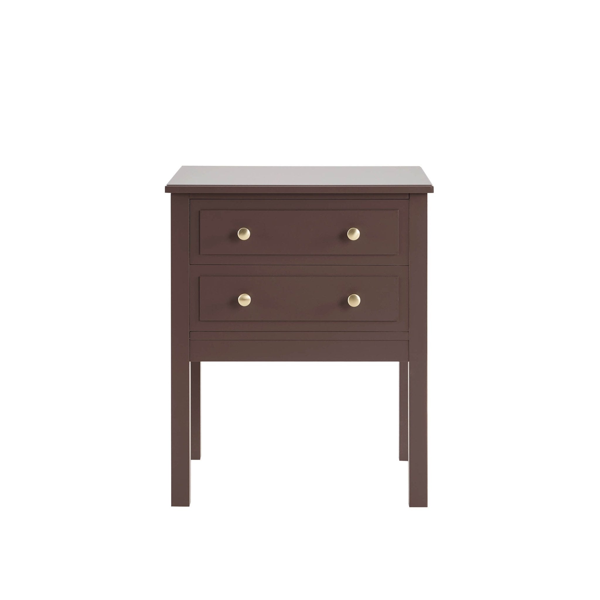Carolina 2 Drawer Bedside Table - Mocha - DUSK