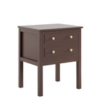 Carolina 2 Drawer Bedside Table - Mocha - DUSK