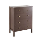 Carolina 5 Drawer Chest - Mocha - DUSK