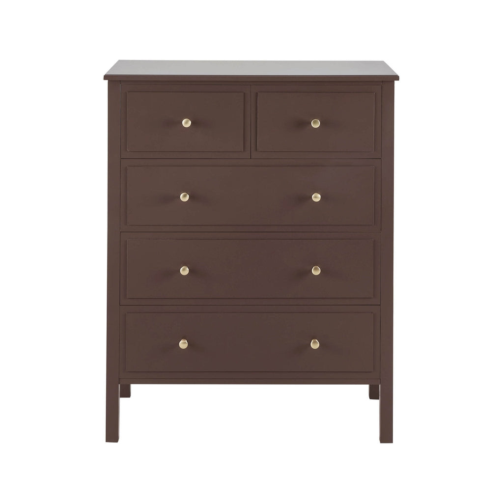 Carolina 5 Drawer Chest - Mocha - DUSK