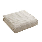 Charlotte Geometric Embroidered Bedspread 2.5m x 2.6m - Natural - DUSK