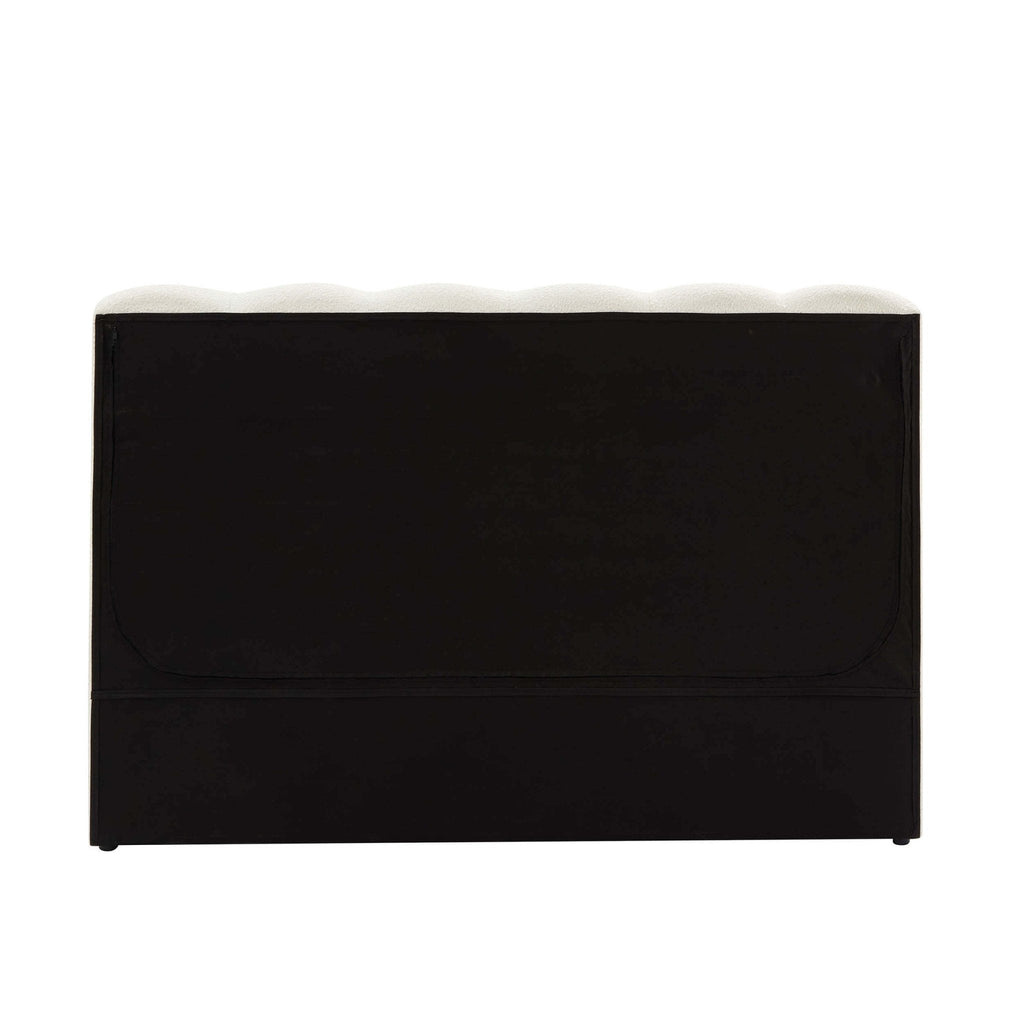 Cheshire Boucle Ottoman Storage Bed - Off White - DUSK
