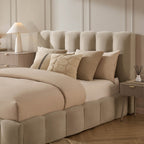 Cheshire Ottoman Storage Bed - Chenille Oatmeal - DUSK