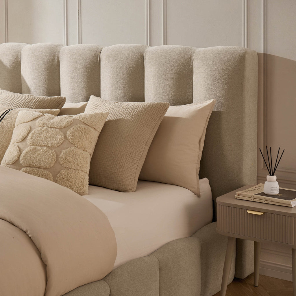 Cheshire Ottoman Storage Bed - Chenille Oatmeal - DUSK