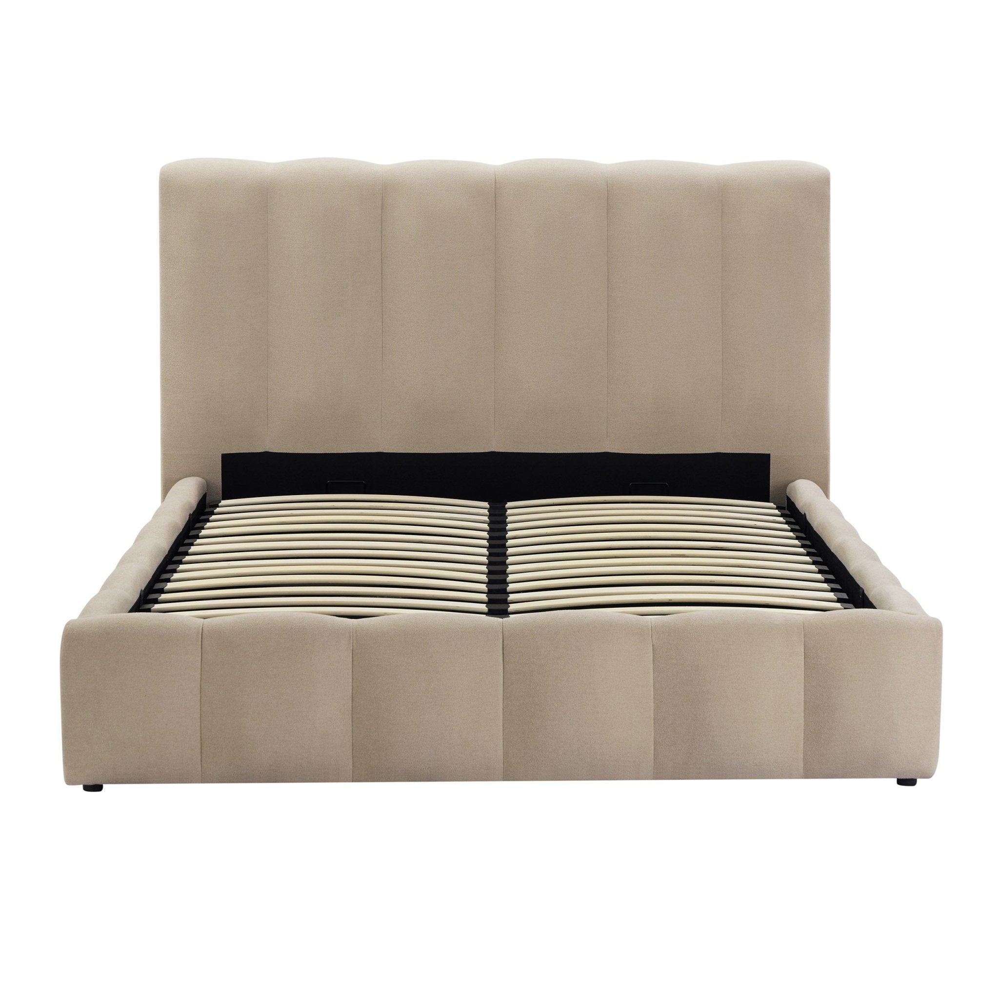 Cheshire Ottoman Storage Bed - Chenille Oatmeal - DUSK
