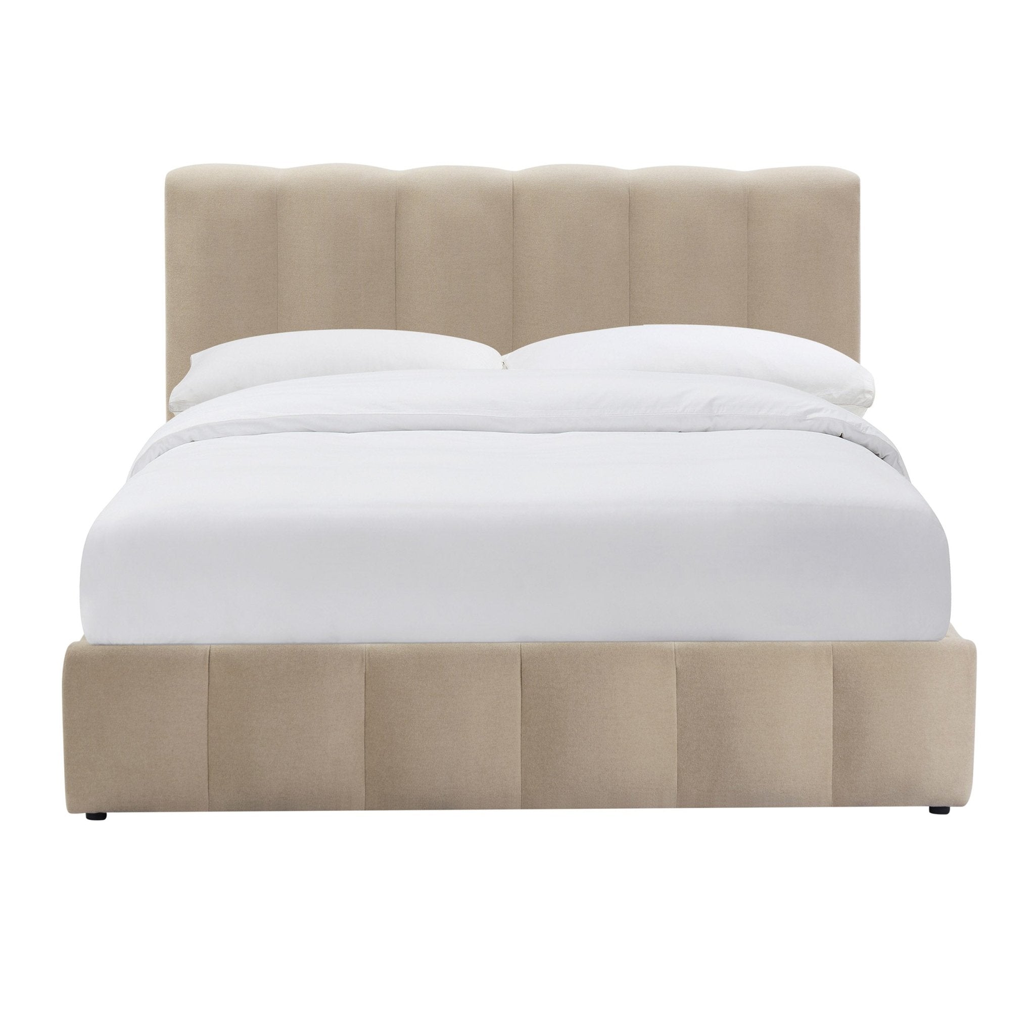 Cheshire Ottoman Storage Bed - Chenille Oatmeal - DUSK