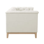 Chesterfield 2 Seater Sofa - Cream Linen - DUSK
