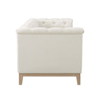 Chesterfield 3 Seater Sofa - Cream Linen - DUSK