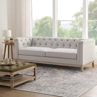Chesterfield 3 Seater Sofa - Natural Stripe - DUSK