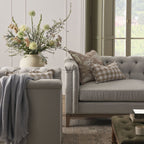 Chesterfield 3 Seater Sofa - Natural Stripe - DUSK
