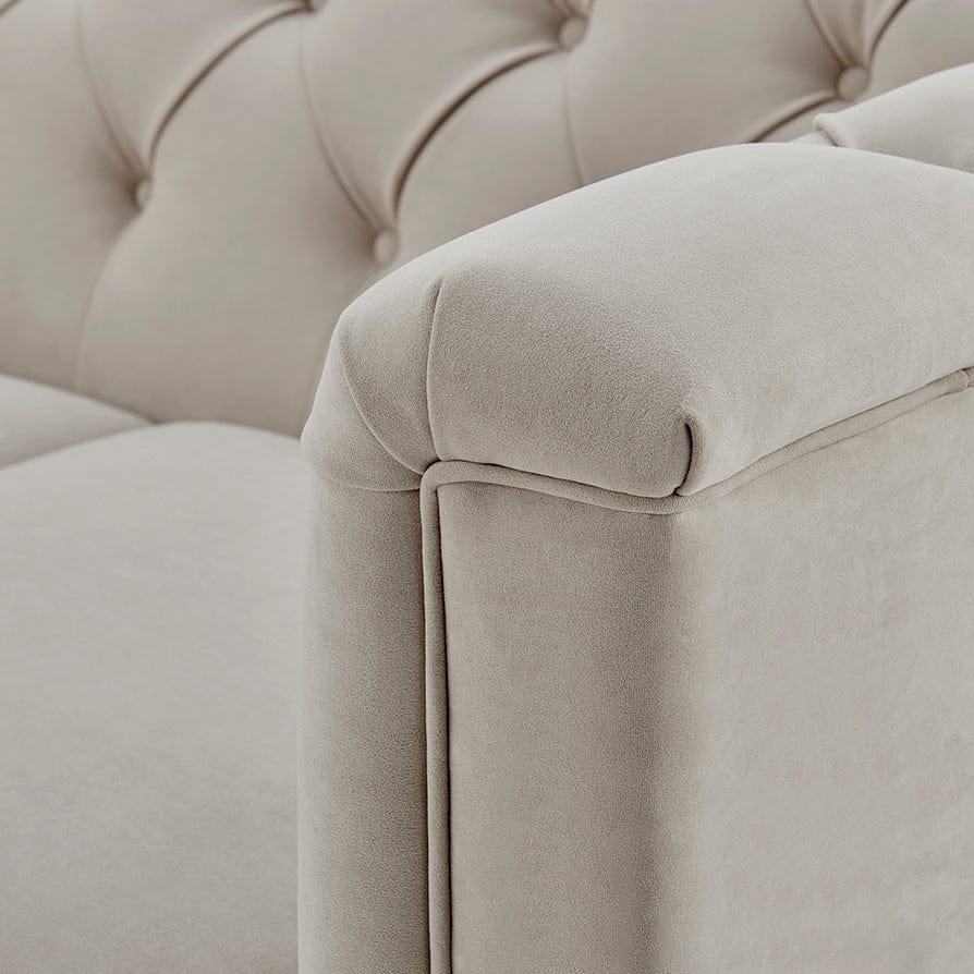 Chesterfield 3 Seater Sofa - Stone - DUSK