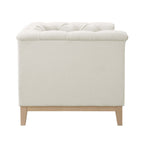 Chesterfield Armchair - Cream Linen - DUSK