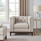 Chesterfield Armchair - Stone - DUSK