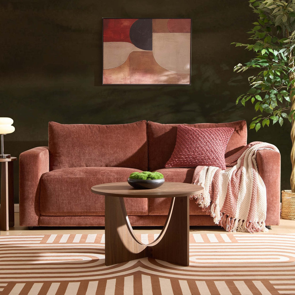 Chicago 3 Seater Sofa - Chenille Dark Rust - DUSK