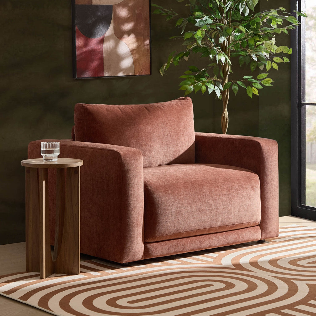 Chicago Loveseat - Chenille Dark Rust - DUSK