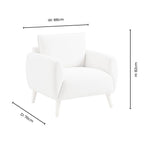 Clapham Armchair - Chenille Ivory - DUSK