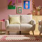 Clapham Compact 2 Seater Sofa - Chenille Ivory - DUSK