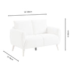 Clapham Compact 2 Seater Sofa - Chenille Ivory - DUSK
