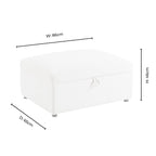 Clapham Storage Pouffe - Chenille Ivory - DUSK
