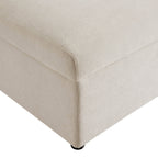 Clapham Storage Pouffe - Chenille Ivory - DUSK