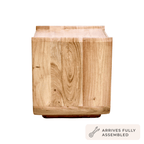 Cleo Acacia Wood 1 Drawer Bedside Table - Light Wood - DUSK