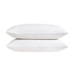 Clipped Jacquard Dobby 100% Cotton Duvet Cover & Pillowcase Set - White - DUSK