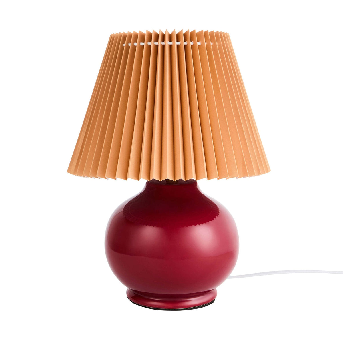 Cottagecore Pleated Shade Table Lamp - Berry - DUSK