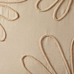 Cotton Embroidered Flower Sofa Cushion Cover - Natural - DUSK