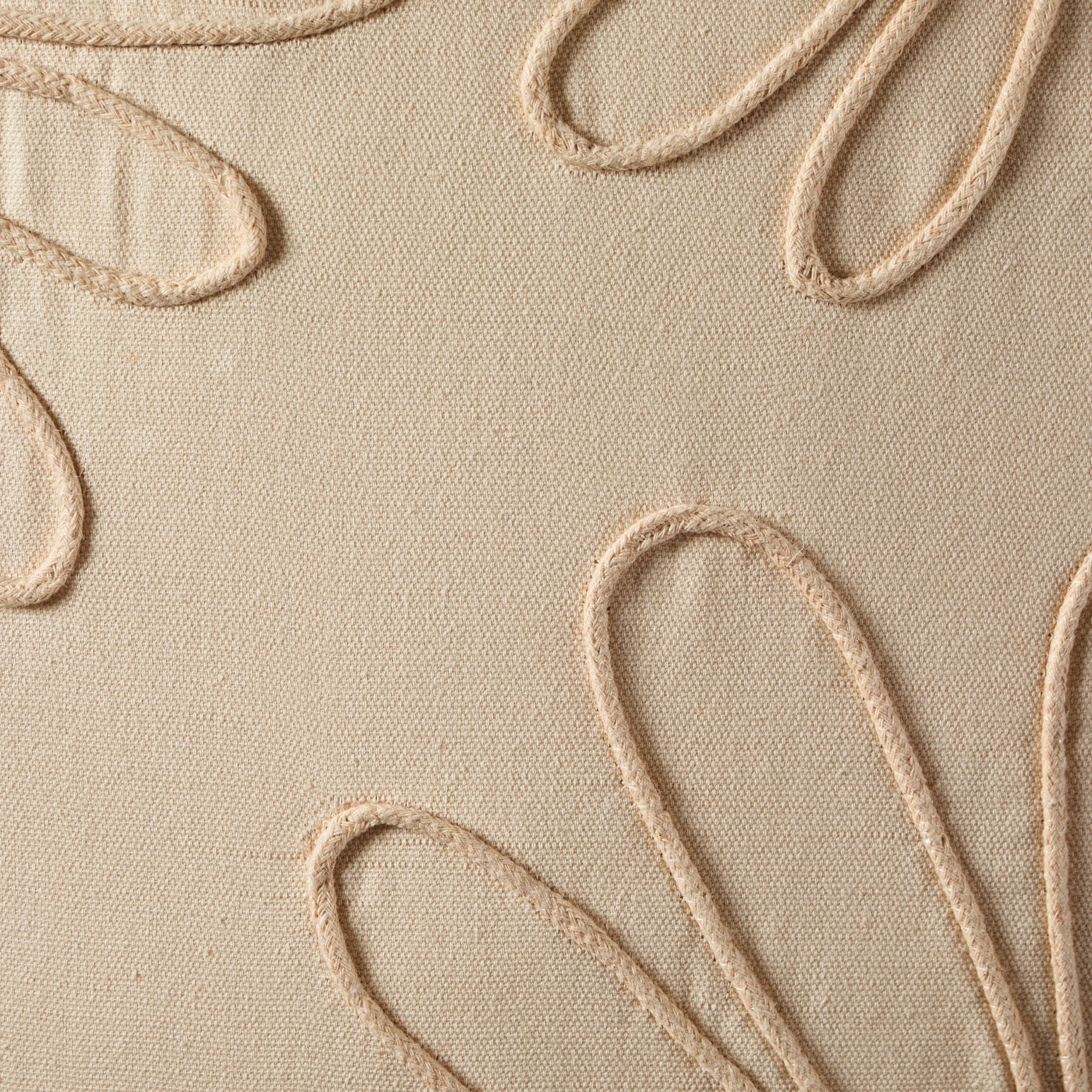 Cotton Embroidered Flower Sofa Cushion Cover - Natural - DUSK