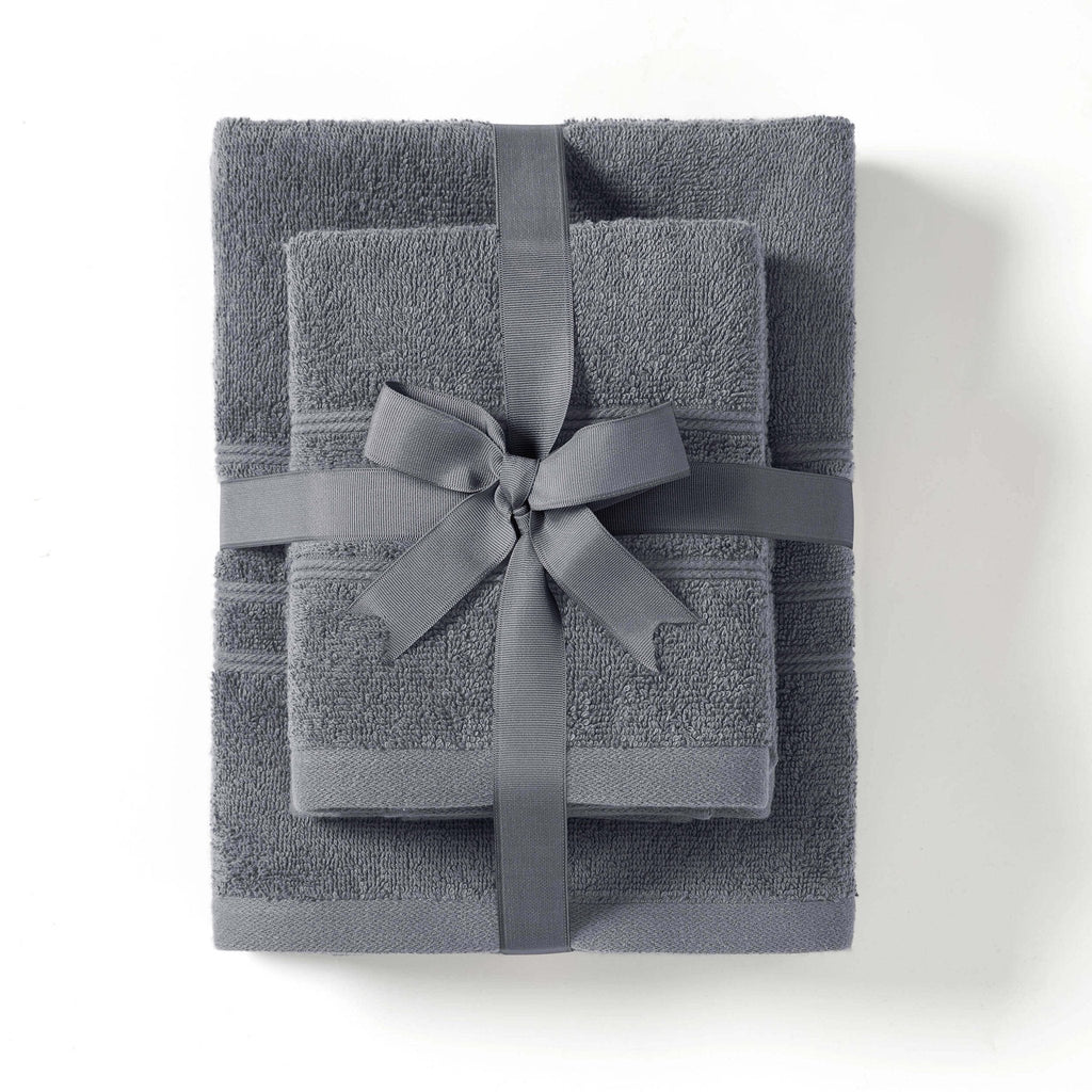 Crete 4 Piece Towel Bundle Set - Slate - DUSK