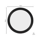 Cyrus Circle Wood Mirror - Black - DUSK