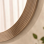 Cyrus Circle Wood Mirror - Light Wood - DUSK