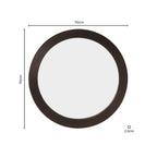 Cyrus Circle Wood Mirror - Walnut - DUSK