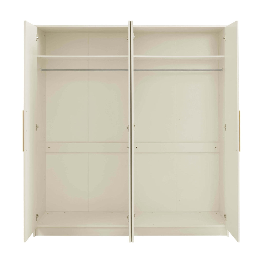 Darcey 4 Door Wardrobe - Cream - DUSK