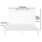 Dartmouth Bed Frame - White - DUSK